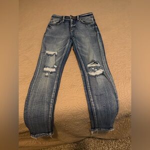Distressed KanCan Signature Blue Jeans